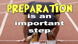 Illustrated Message: 01 Preparation Is An Important Step