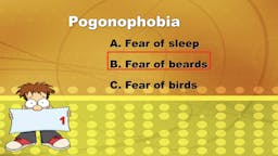 Game: Name That Phobia - 01 Answer