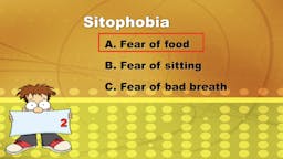 Game: Name That Phobia - 02 Answer