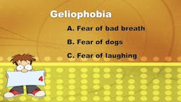 Game: Name That Phobia - 04 Question