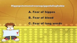 Game: Name That Phobia - 07 Question