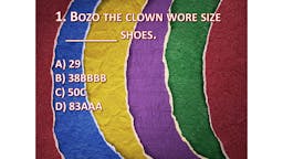 Game: Stop Clowning Around!: 01 Question