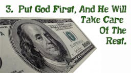 Illustrated Message - Put God First, And He Will Take Care Of The R