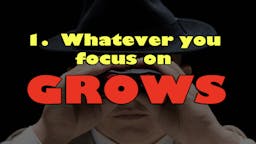 Illustrated Message - 01 Whatever you focus on GROWS