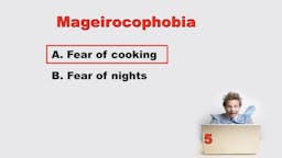 Game: Name that Phobia - Answer 05